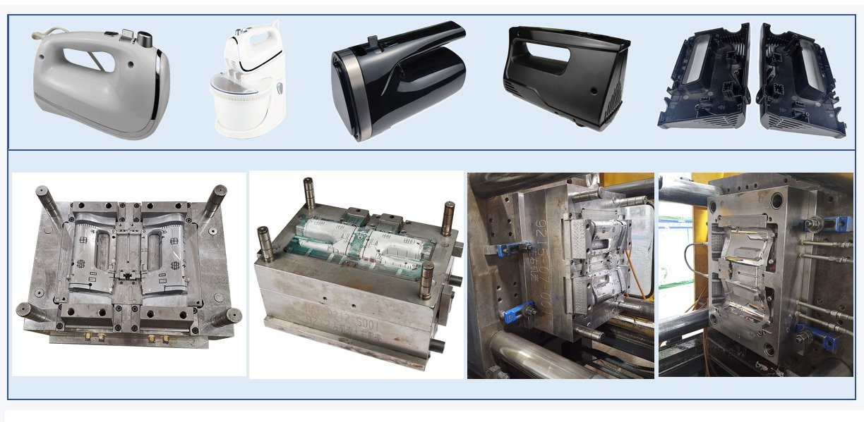 Products 7 Mold design and injection of kitchen products such as egg beaters, juicers, mixers, rice cookers